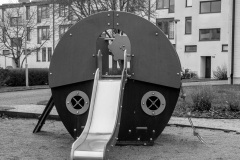 Rutschbana i form av elefant i Oxhagen.