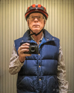 Selfie i hissen.